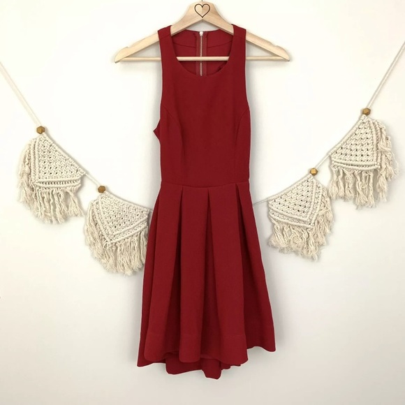 Lulus Test Drive Open Back Strappy Red Pleated Dress - Picture 2 of 8